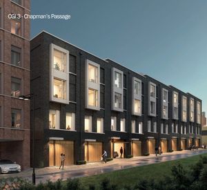 CGI of proposed development at Holloway Head, Birmingham - the townhouses specifically. Taken from design document prepared by JBVJ Architects.