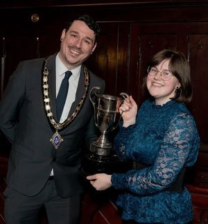 Mayor Councillor Jay Moore with Kizzie Lumley