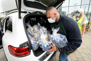 The hampers arrive at New Cross
