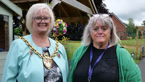 Cllr Tina Mannering, Mayor of Wrexham, recently visited Chirk Court to officially open the new sensory garden.