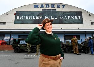 Sara Ratcliffe welcomes visitors to Brierley Hill market