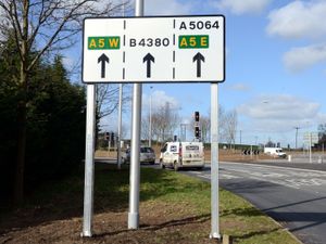 Supporting image for story: Two injured as car overturns in A5 crash