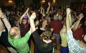 More than 400 revellers packed into Cheswardine Parish Hall for NYE 1999