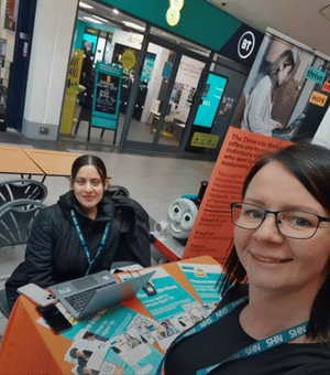 Members of Thrive into Work Neurodiversity Service recently promoting the service to the public.