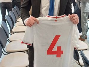 Supporting image for story: 'Emotional' moment as Shropshire trio represent England