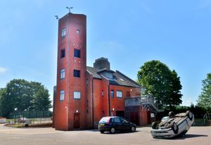 Staffordshire Fire and Rescue Service's training house can be filled with synthetic smoke