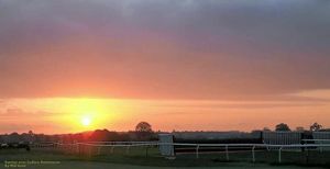 Phil Scott was out with his camera when he captured the sun rising over Ludlow Racecourse
