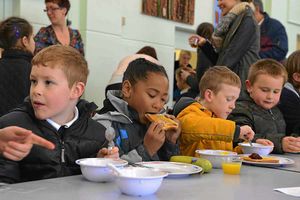 Tasty treat Youngsters tucking into a healthy breakfast at Donnington Infant School during the three-day event
