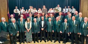 Rhayader and District Male Voice Choir was once again invited by Knighton Town Silver Band to join forces in a wonderful evening of music in Knighton Community Centre