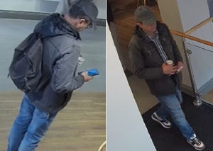 Police are appealing for help to identify this man following a theft from a cash machine in Shrewsbury. Photo: West Mercia Police