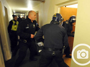 Supporting image for story: Two held as police swoop on West Bromwich flats in drugs blitz