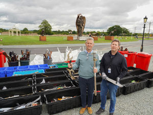 Supporting image for story: Weapons arrive in Shropshire for Manchester anti-violence monument
