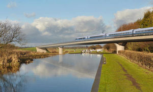 A  HS2 concept drawing of a viaduct