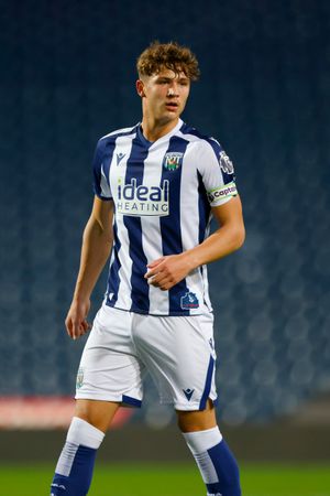 Cole Deeming in action leading the under-21s against FC Nordsjaelland of Denmark last week. (Photo by Malcolm Couzens - WBA/West Bromwich Albion FC via Getty Images)