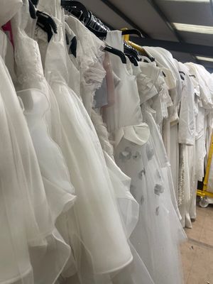 An array of premium wedding dresses available this bank holiday