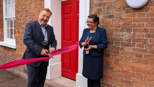 Leader of Cannock Chase Council Cllr Tony Johnson cut the ribbon with Assistant Principal, Karen Turley