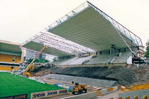 Rebuilding work on the Jack Harris Stand