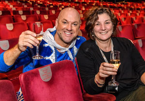 Matt Slack receiving his dedicated seat plaque at Birmingham Hippodrome. Photo by: Simon Hadley