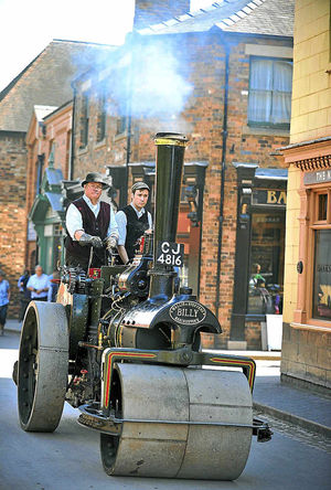 Billy the steam roller was on display in the streets at Blists Hill during a specialist rally