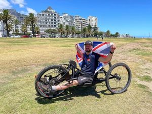 Darren Edwards in Cape Town, South Africa. Photo: www.facebook.com/thedisabledadventurer
