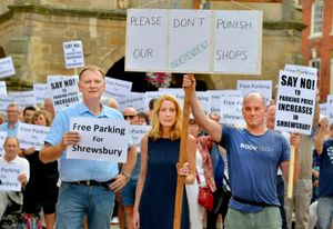 Mike Avery, left, from Cromwells also helped organise the protest