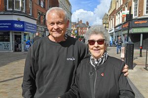 Steve Bradburn with mum Dorothy. Steve guessed wrong, but he said people should be proud to see the flags