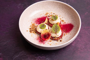 Beetroot and whipped goats cheese