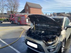 Firefighters were called to a car fire in Market Drayton during their charity car wash event. Picture: Market Drayton Fire Station.