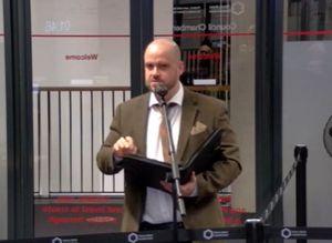 Applicant Henry Buckley speaking at the planning committee. Picture: Telford & Wrekin Council