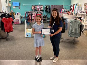 Supporting image for story: Bella raises over £1,000 for local baby bank