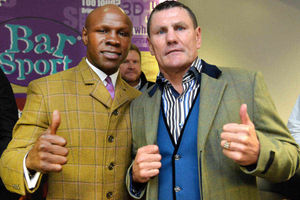 At close quarters again - Chris Eubank came across old sparring partner, Coseley's Andy Flute, in Cannock this week.