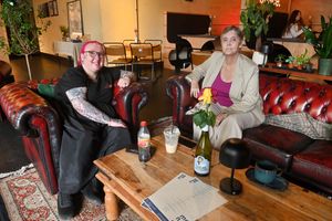 Charlotte Williams and Sharon McDonald are among those enjoying the comfortable seating in space.