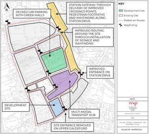 Galdeford Masterplan – A number of schemes aimed at an improved pedestrian experience and enhanced gateway into the Ludlow town centre. Picture: Shropshire Council