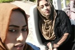 Areema, right, with her sister