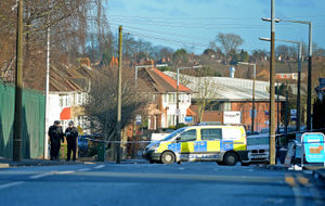 Church Lane was closed off by police