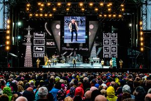 Rod Stewart at Shrewsbury Town Football Club