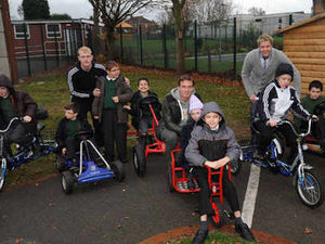 Supporting image for story: Wolves stars keep the fun going in playground