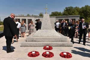 Friends and family pay their respects