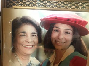 Shobna Gulati with her mum. Photo: Shobna Gulati