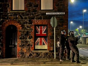 Supporting image for story: Police come under attack during third night of disorder in Ballymena