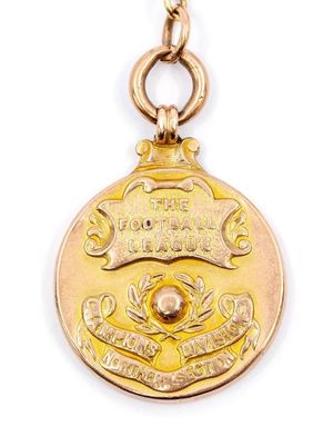 The Third Division North medal presented to Reginald 'Roger' Jones. Photo: Hansons