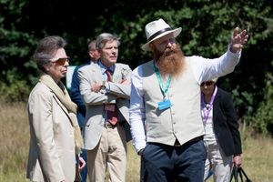 Her Royal Highness The Princess Royal talks to Matthew Hawes, nature recovery and estates manager for Field Studies Council