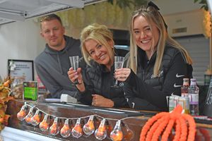 Newport Food Frenzy 2025: Left, Sam Wright, Lisa Read and Hollie Wright