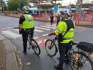 Officers at West Bromwich bus station