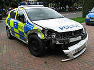Supporting image for story: Police car in chase crash