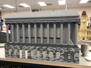 Birmingham Town Hall created out of Lego bricks