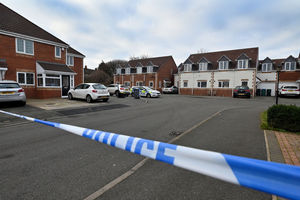 Farley Road was cordoned off by police
