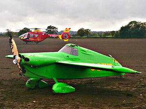 Supporting image for story: Plane flips over in drama at Wolverhampton airport