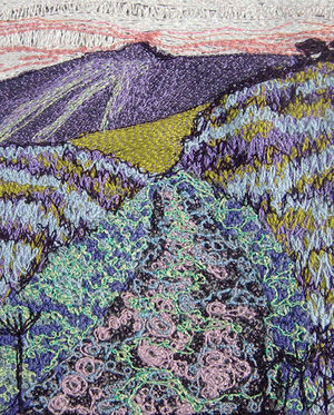 Stevie Walker Textiles at 4 Cae Clawdd, Ffrydd Road will have textiles, prints and jewellery, plus hand-dyed fabrics, fibres and threads on show such as this piece called Hay Tor 