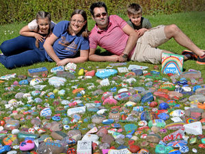 Supporting image for story: Stone painting idea takes off with hundred left in Staffordshire park